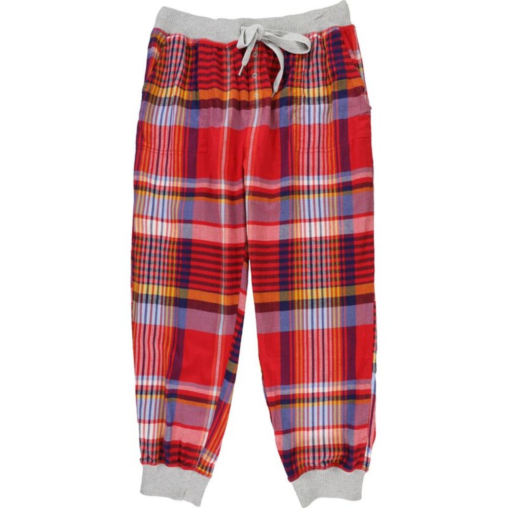 aerie Womens Plaid Pajama Sweatpants, Red, M, DM